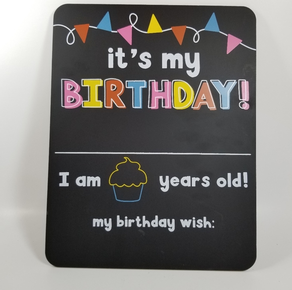 Chalkboard It's My Birthday! Chalkboard Photo Prop Colorful - Picture 3 of 3